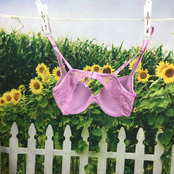 Victoria’s Secret Angels Bra Pink Lace Lined Demi 34C - Picture 6 of 7